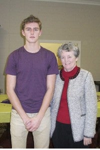 THE PRENTISS HEADLIGHT / Guest speaker Peyton Dungan was introduced to the 20th Century Club by his grandmother and Club member Sharon Dungan. Peyton spoke of his mission trip to Thailand last year.