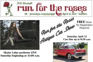 The 31st annual Run for the Roses 5K walk/run will be held Saturday, April 12th in Prentiss. 