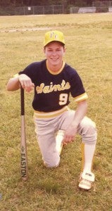 Young Dr. Steven Speights during his baseball days at Prentiss Christian School.